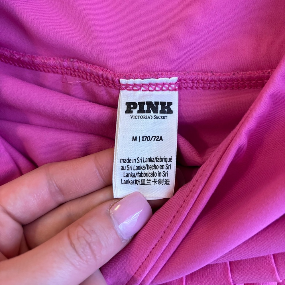 PINK Victoria’s Secret Hot Pink Zip-Up Relay Jacket and Skirt Set Size Medium - Picture 9 of 16